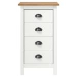 Credenza Hill Range Bianco 46x35x80 cm Legno Massello di Pino