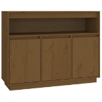 Credenza Marrone Miele 104,5x34x80 cm in Legno Massello di Pino