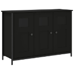 Credenza Nera 100x35x70 cm in Legno Multistrato