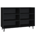 Credenza Nera 103,5x35x70 cm in Legno Multistrato