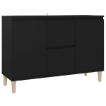 Credenza Nera 103,5x35x70 cm in Legno Multistrato