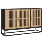 Credenza Nera 105x30x65 cm in Legno Multistrato