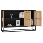 Credenza Nera 105x30x65 cm in Legno Multistrato