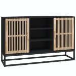 Credenza Nera 105x30x65 cm in Legno Multistrato