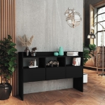 Credenza Nera 105x30x70 cm in Legno Multistrato