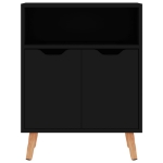 Credenza Nera 60x30x72 cm in Legno Multistrato