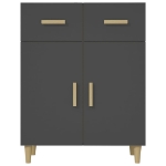 Credenza Nera 69,5x34x89 cm in Legno Multistrato