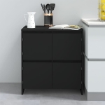 Credenza Nera 70x41x75 cm in Truciolato