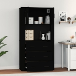 Credenza Nera in Legno Multistrato