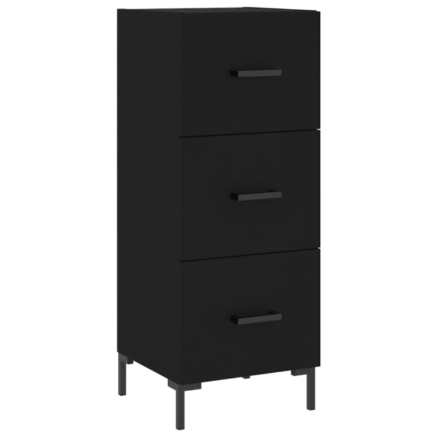 Credenza Nero 34,5x34x90 cm in Legno Multistrato