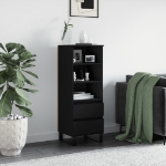 Credenza Nero 40x36x110 cm in Legno Multistrato