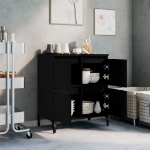 Credenza Nero 60x35x70 cm in Legno Multistrato