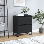 Credenza Nero 60x35x70 cm in Legno Multistrato