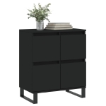 Credenza Nero 60x35x70 cm in Legno Multistrato