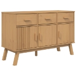 Credenza OLDEN Marrone 114x43x73,5 cm in Legno Massello di Pino