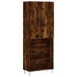 Credenza Rovere Fumo  69,5x34x180 cm in Legno Multistrato