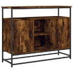 Credenza Rovere Fumo 100x35x80 cm in Legno Multistrato