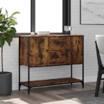 Credenza Rovere Fumo 100x36x85 cm in Legno Multistrato