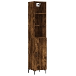 Credenza Rovere Fumo 34,5x34x180 cm in Legno Multistrato