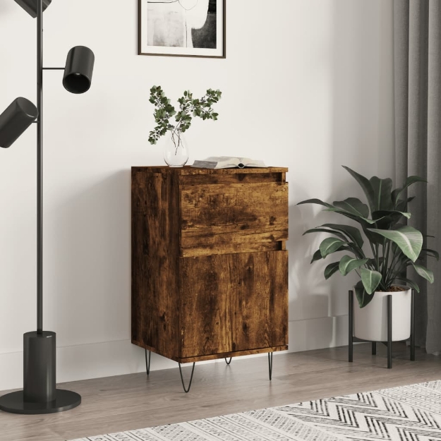 Credenza Rovere Fumo 40x35x70 cm in Legno Multistrato