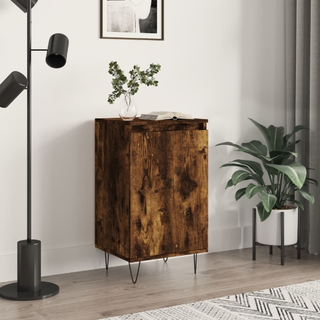 Credenza Rovere Fumo 40x35x70 cm in Legno Multistrato