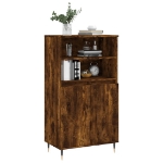 Credenza Rovere Fumo 60x36x110 cm in Legno Multistrato