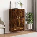 Credenza Rovere Fumo 69,5x31x115 cm in Legno Multistrato