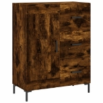 Credenza Rovere Fumo 69,5x34x90 cm in Legno Multistrato