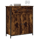 Credenza Rovere Fumo 70x30x80 cm in Legno Multistrato