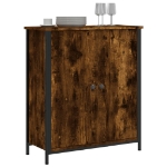 Credenza Rovere Fumo 70x30x80 cm in Legno Multistrato