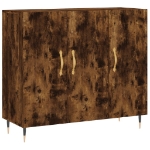 Credenza Rovere Fumo 90x34x80 cm in Legno Multistrato