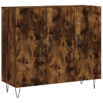 Credenza Rovere Fumo 90x34x80 cm in Legno Multistrato