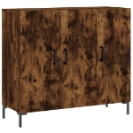 Credenza Rovere Fumo 90x34x80 cm in Legno Multistrato