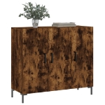 Credenza Rovere Fumo 90x34x80 cm in Legno Multistrato