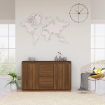 Credenza Rovere Marrone 120x36x69 cm in Legno Multistrato