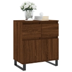 Credenza Rovere Marrone 60x35x70 cm in Legno Multistrato