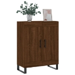 Credenza Rovere Marrone 69,5x34x90 cm in Legno Multistrato