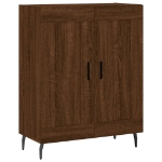 Credenza Rovere Marrone 69,5x34x90 cm in Legno Multistrato