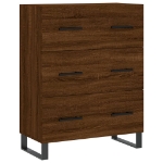 Credenza Rovere Marrone 69,5x34x90 cm in Legno Multistrato