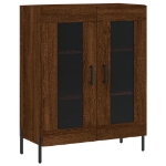 Credenza Rovere Marrone 69,5x34x90 cm in Legno Multistrato