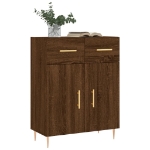 Credenza Rovere Marrone 69,5x34x90 cm in Legno Multistrato