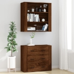 Credenza Rovere Marrone in Legno Multistrato