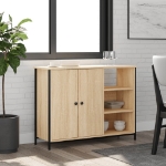 Credenza Rovere Sonoma 100x33x75 cm in Legno Multistrato