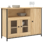 Credenza Rovere Sonoma 100x35x75 cm in Legno Multistrato