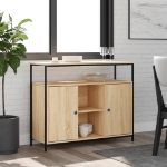 Credenza Rovere Sonoma 100x35x80 cm in Legno Multistrato