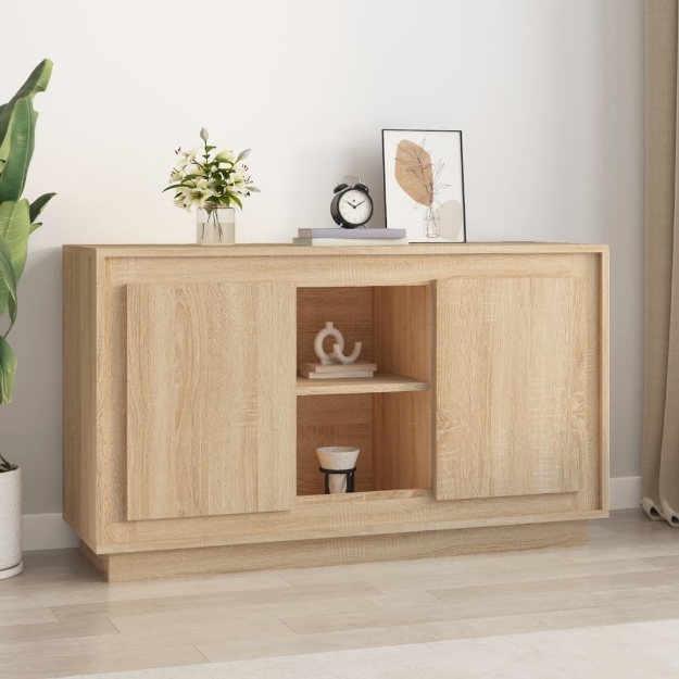 Credenza Rovere Sonoma 102x35x60 cm in Legno Multistrato