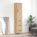 Credenza Rovere Sonoma 34,5x34x180 cm in Legno Multistrato