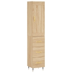 Credenza Rovere Sonoma 34,5x34x180 cm in Legno Multistrato