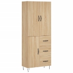 Credenza Rovere Sonoma 69,5x34x180 cm in Legno Multistrato