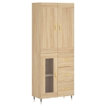 Credenza Rovere Sonoma 69,5x34x180 cm in Legno Multistrato